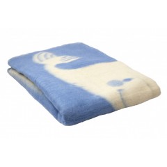 Одеяло Полушерстяное Кит голубое 40% шерсть, 47%Пан, 13%хлопок
